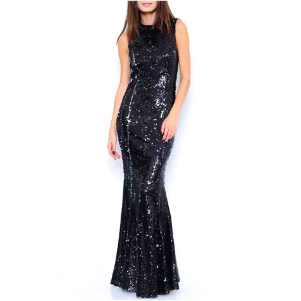Backless Sequins Gown